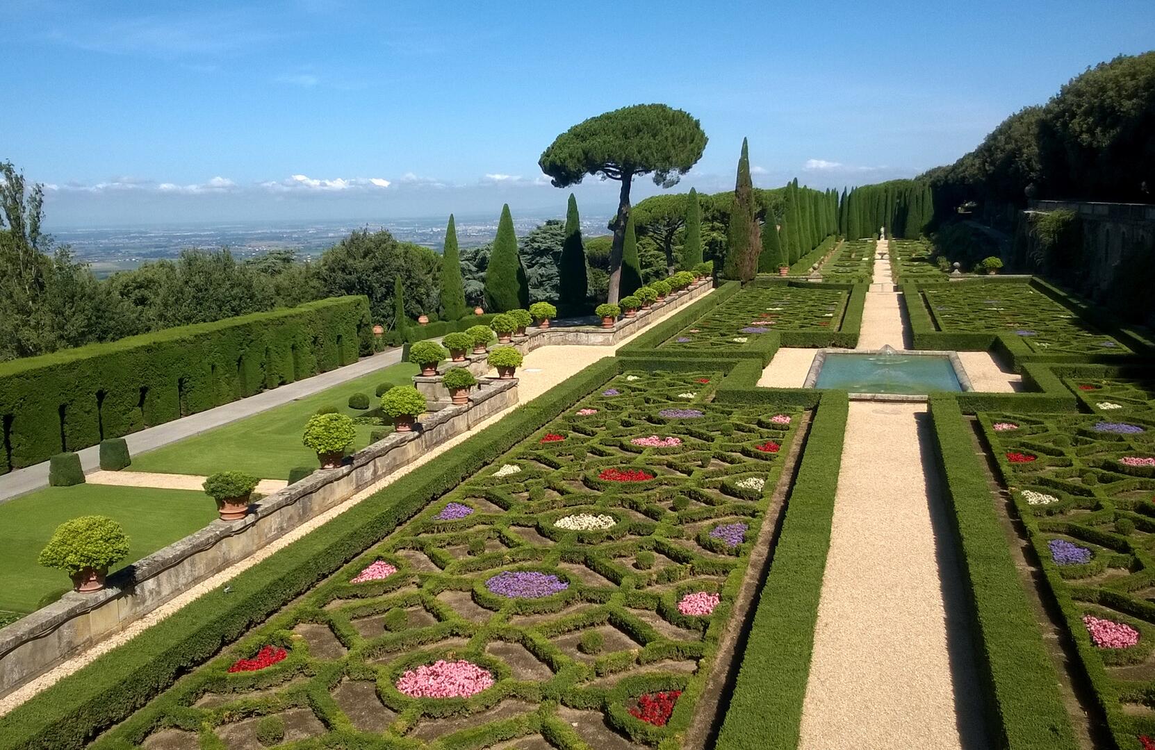 The gardens at Castel Gandolfo
