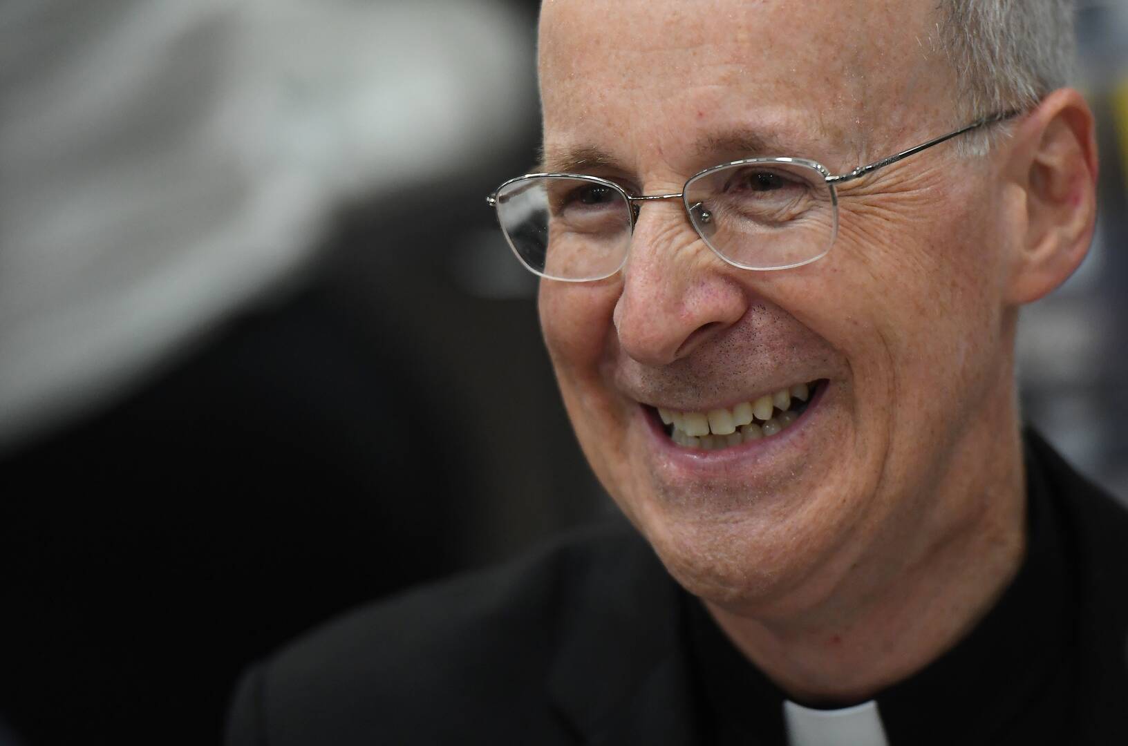 Jesuit Father James Martin, editor at large of America magazine, is seen in this 2018 file photo. He pre-recorded a benediction for the closing night of the Democratic National Convention Aug. 20, 2020. (CNS photo/Clodagh Kilcoyne, Reuters)