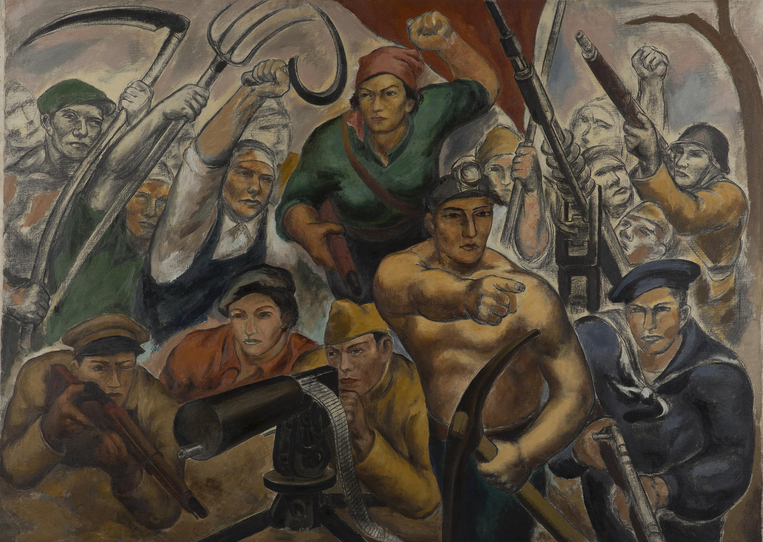 “The People’s Front” by Eitaro Ishigaki (photo: The Whitney Museum of Art)