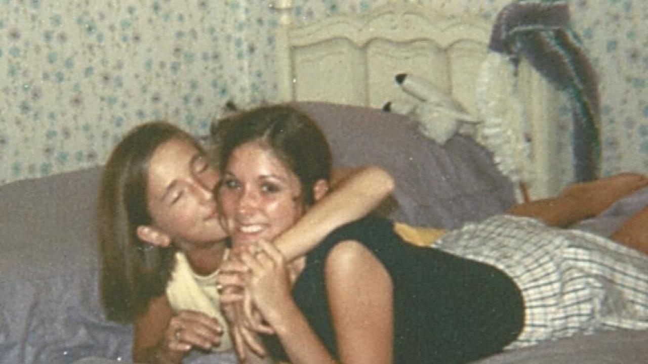Meg (left) with Nancy, 1970. 