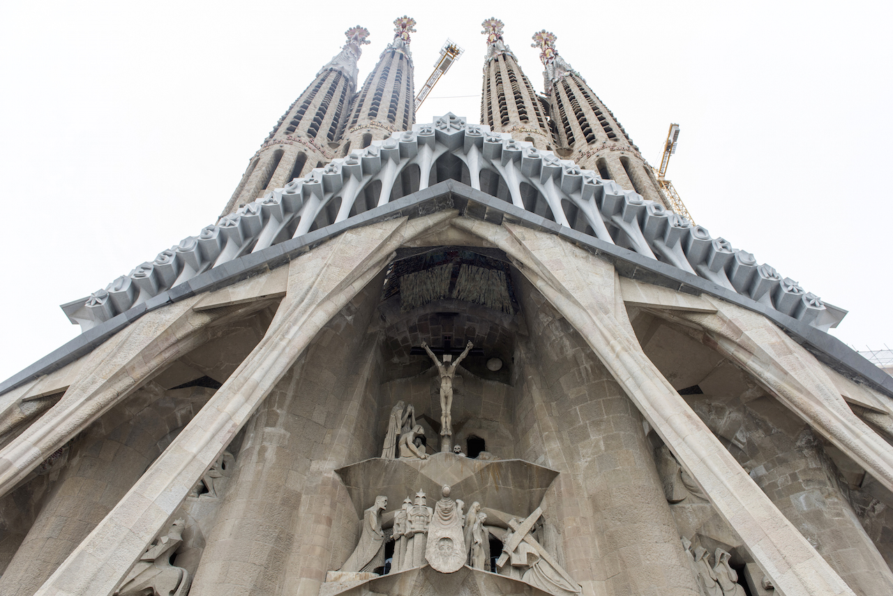 The Passion facade at Barcelona's Sagrada Familia