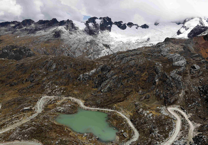View of glacier lake seen in national park in Peru. (CNS photo/Mariana Bazo, Reuters)