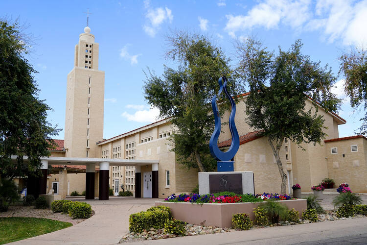The exterior of St. Gregory Parish in Phoenix, Arizona.