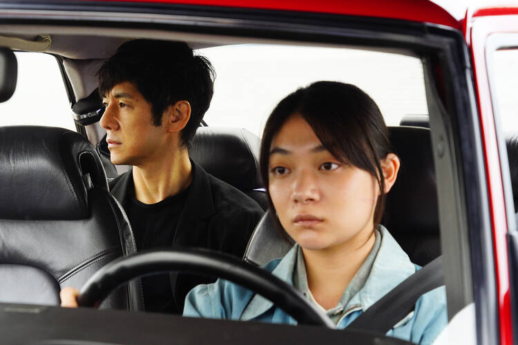 Hidetoshi Nishijima and Toko Miura in ‘Drive My Car’ (Janus Films)