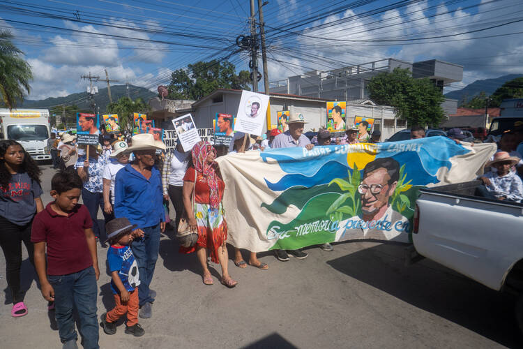 A march and a Mass on Sept. 16 were part of the celebration of the memory of former Jesuit James Carney, who disappeared in Honduras on Sept. 16, 1983 (photo: Jeremy Zipple, S.J.).