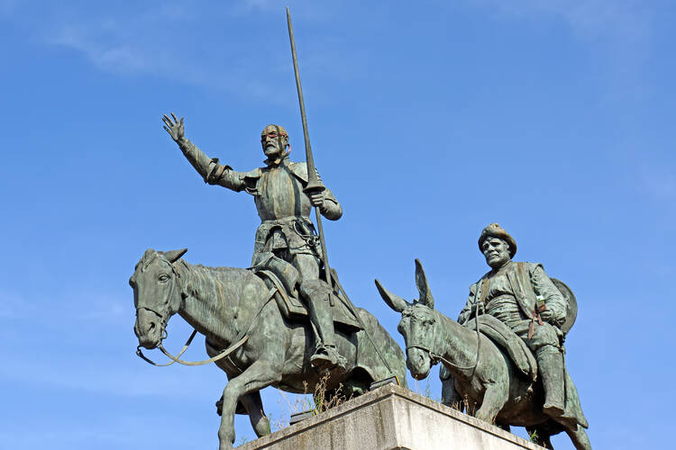 Don Quixote statue in Belgium. Photo by Dennis Jarvis