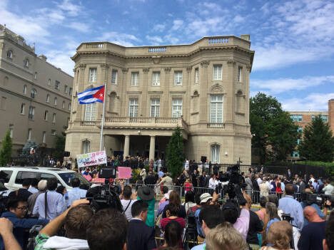 Cuban flag raised in Washington