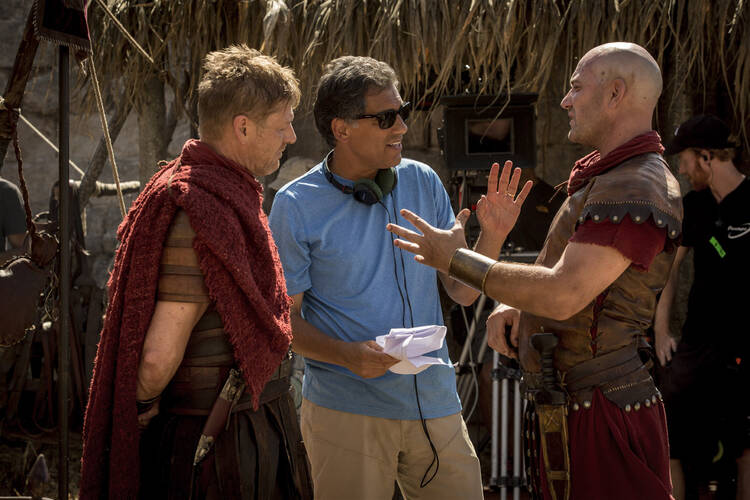 Cyrus Nowrasteh directing Sean Bean and another actor on the set of "The Young Messiah," an adaptation of an Anne Rice novel. (Photo provided)