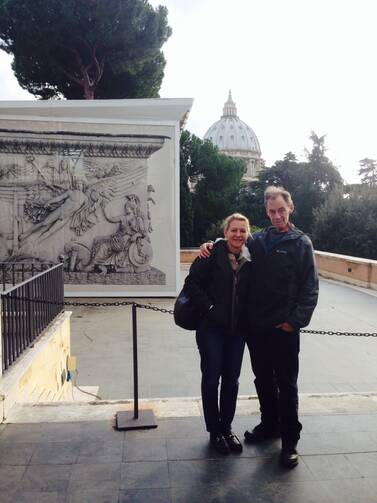 David Carr with his wife, Jill, in Rome.