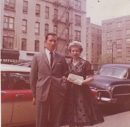 Harry and Ellen McAuley, Newly Married, Washington Heights, New York City circa 1950s