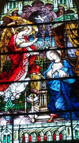 Annunciation window, Our Lady Star of the Sea Church, Cape May, NJ