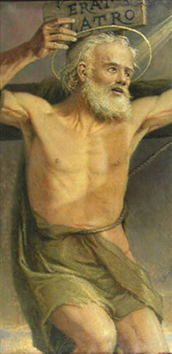 Saint Dismas, by the Maltese painter Lazzaro Pisani (1854-1932)
