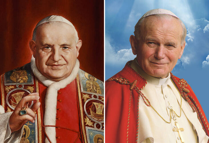 Popes John XXIII and John Paul II