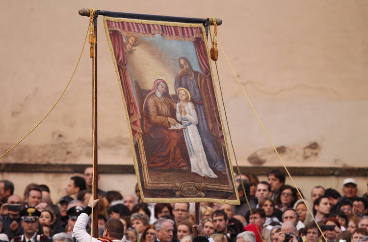 THE GOAL. Pope Francis celebrates Mass on the feast of Corpus Christi at the Basilica of St. John Lateran in Rome.