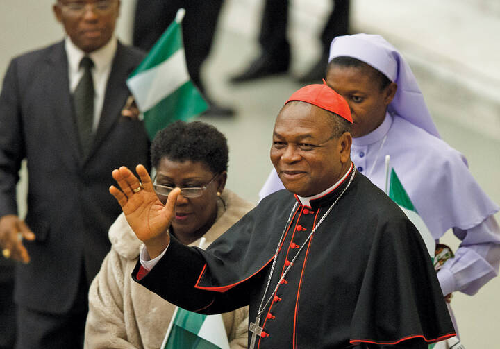 For the Law: Cardinal John Onaiyekan of Abuja, Nigeria, joined other Nigerian bishops in commending legislation that criminalized same-sex relationships. 