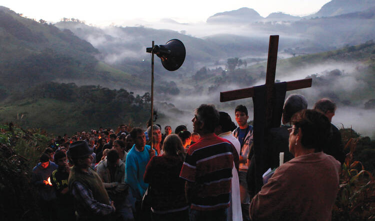 HEADING UP OR DOWN? A Way of the Cross procession in Gonçalves, Brazil. Home to the largest Catholic population on earth, Brazil will no longer have a Catholic majority by 2030.