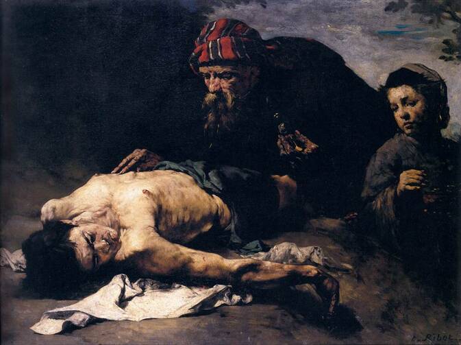 "The Good Samaritan" by Theodule-Augustin Ribot c1870