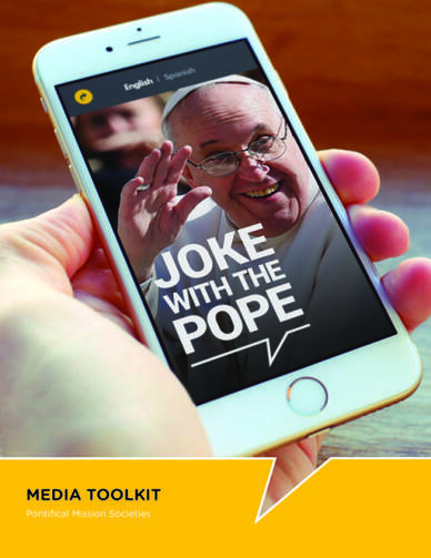 “Joke with the Pope” comedy campaign. Photo courtesy of Pontifical Mission Societies in the United States.