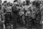 The right temperament? Dwight Eisenhower gives the order of the D-Day. `Full victory-nothing else' to paratroopers in England.