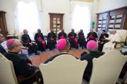 Pope Francis meets with bishops from South Africa at Vatican