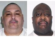 This combination of undated file photos provided by the Arkansas Department of Correction shows death-row inmates Jack Jones, left, and Marcel Williams. (Arkansas Department of Correction via AP, File)