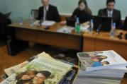 Stacks of booklets distributed by Jehovah’s Witnesses are seen during the court session on Dec. 16, 2010, in the Siberian town of Gorno-Altaysk, Russia. Photo courtesy of Reuters/Alexandr Tyryshkin