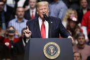 President Donald Trump speaks at a rally on Wednesday, March 15, 2017, in Nashville, Tenn. (AP Photo/Mark Humphrey)