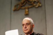 Bishop Fisichella attends presentation of 'Evangelii Gaudium' from Pope Francis during news conference at Vatican (CNS photo/Alessandro Bianchi, Reuters)