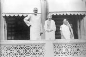 Khan Abdul Ghaffar Khan, also known as "Bacha Khan," pictured with Mohandas Gandhi