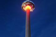 Brighton Schlock? The "big grey pole," otherwise known as the i360, on opening night.