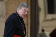 Australian Cardinal George Pell, prefect of the Vatican Secretariat for the Economy, arrives for the opening session of the extraordinary Synod of Bishops on the family at the Vatican Oct. 6. (CNS photo/Paul Haring)