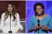 Melania Trump and Michelle Obama make party convention speeches in file photos (Reuters Pictures).