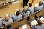 Chaplain religious education instruction to inmates in a Florida prison. (CNS photo/Daron Dean) 