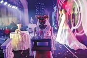 AT YOUR SERVICE. A robot, invented for restaurant service, serves as a bridesmaid at a wedding in Tianjin, Nov. 1, 2015.