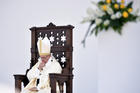 Pope Francis celebrates Mass on May 27 during his pastoral visit in Genoa, Italy. (CNS photo/Georgio Perottino Garofalo, Reuters) 