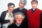 The cast of ‘Father Ted,’ from left clockwise: Pauline McLynn, Dermot Morgan, Ardal O'Hanlon and Frank Kelly (photo: Alamy/Moviestore Collection Ltd)