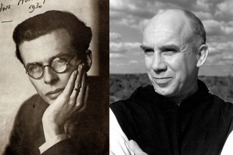 A photo of Aldous Huxley and Thomas Merton 