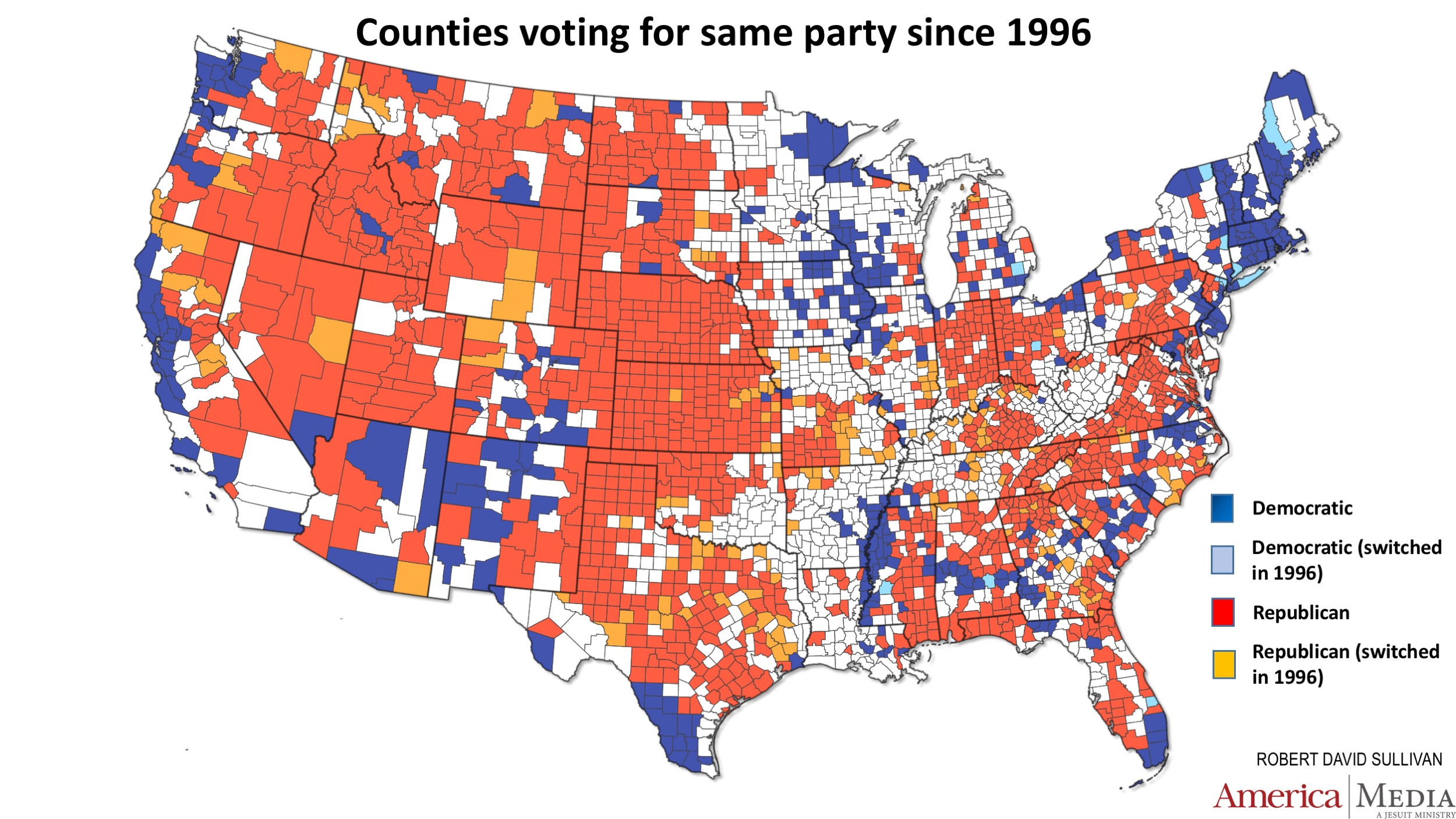 Us Map Of Democratic And Republican States - Map