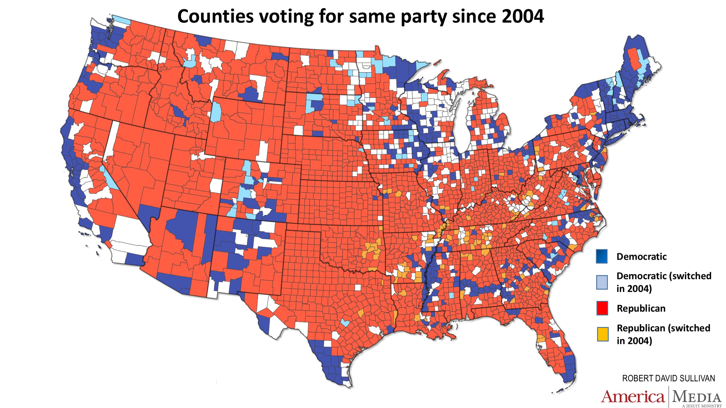 How the red and blue map evolved over the past century America Magazine