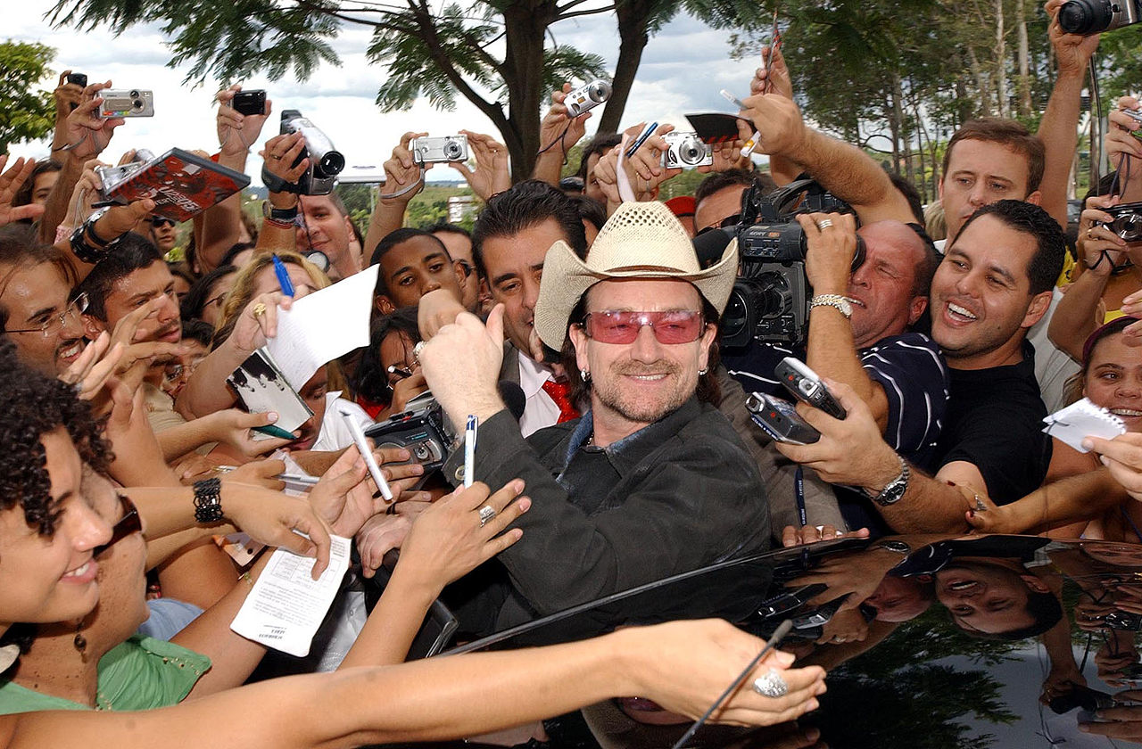 Bono and fans