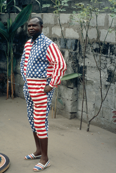 Bodys Isek Kingelez in Kinshasa, 1990. Courtesy André Magnin, Paris; photograph by André Magnin.