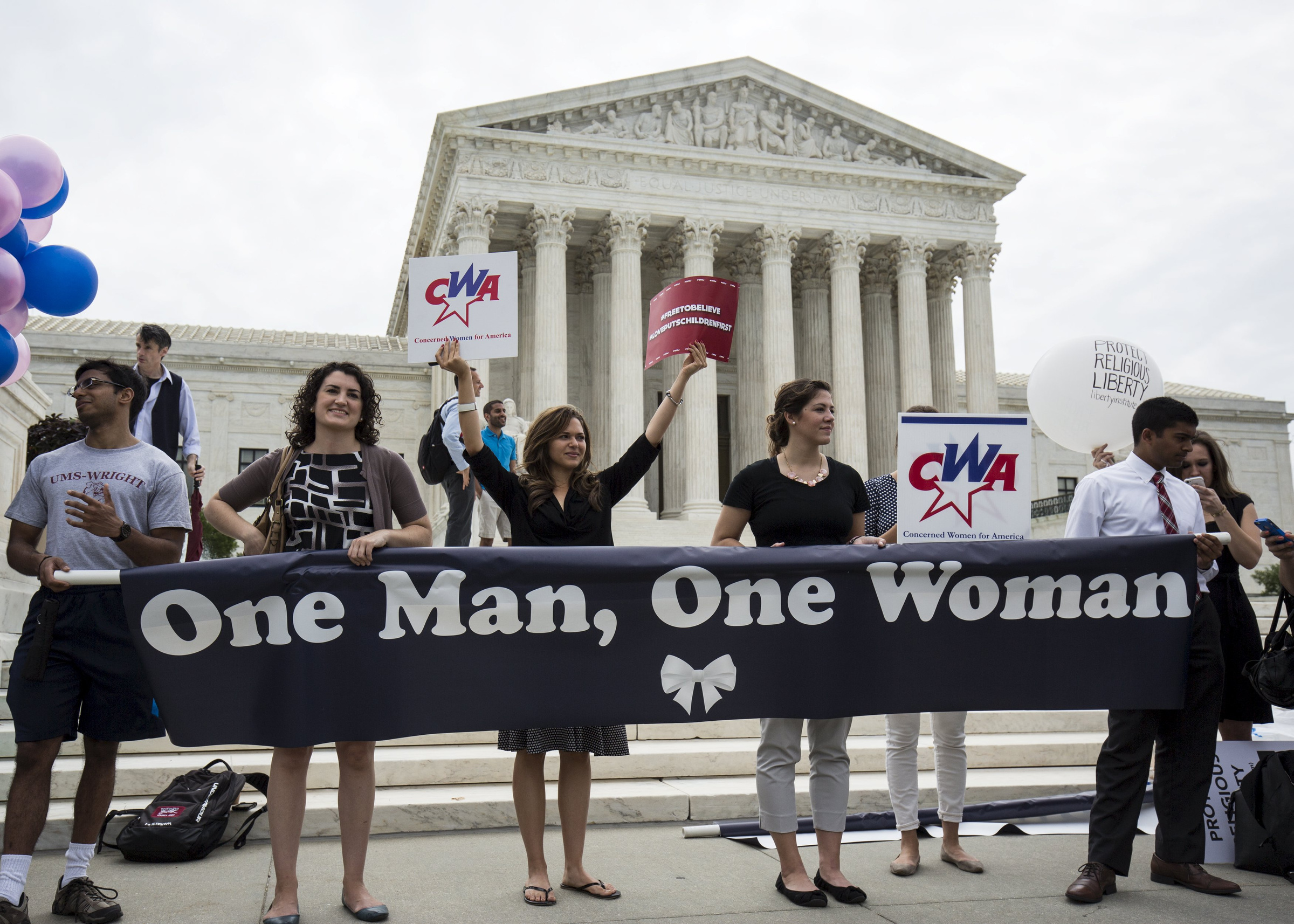 Supporters of traditional marriage in June 2015, shortly before the Supreme Court handed down a ruling legalizing gay marriage.