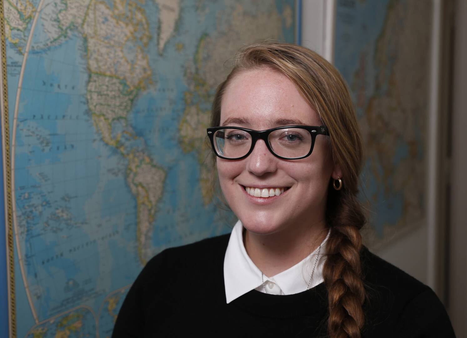 Molly Burhans, founder of the GoodLands nonprofit digital mapping and consulting firm, in Rome in October 2019. (CNS photo/Paul Haring)