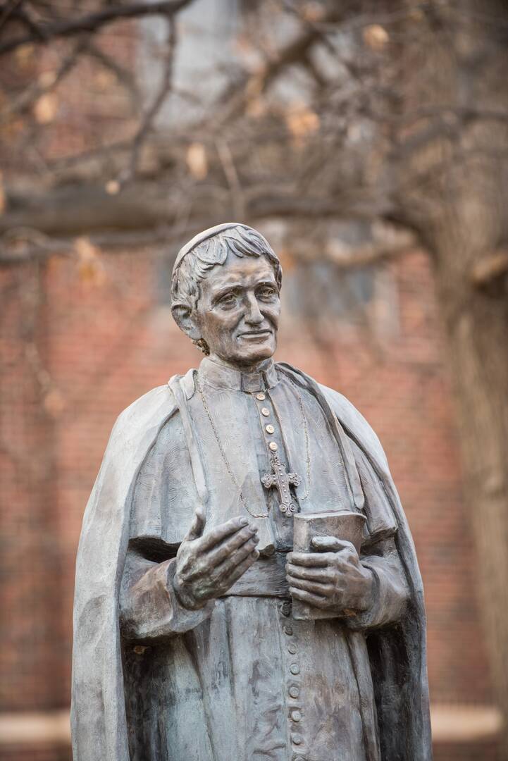 A statue of St. John Henry Newman is seen Feb. 5, 2018, on the campus of Newman University in Wichita, Kan. (OSV News photo/courtesy Newman University)