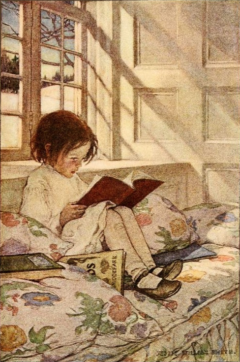Jessie Willcox Smith "Picture-Books in Winter" (1905) from "A Child's Garden of Verses"