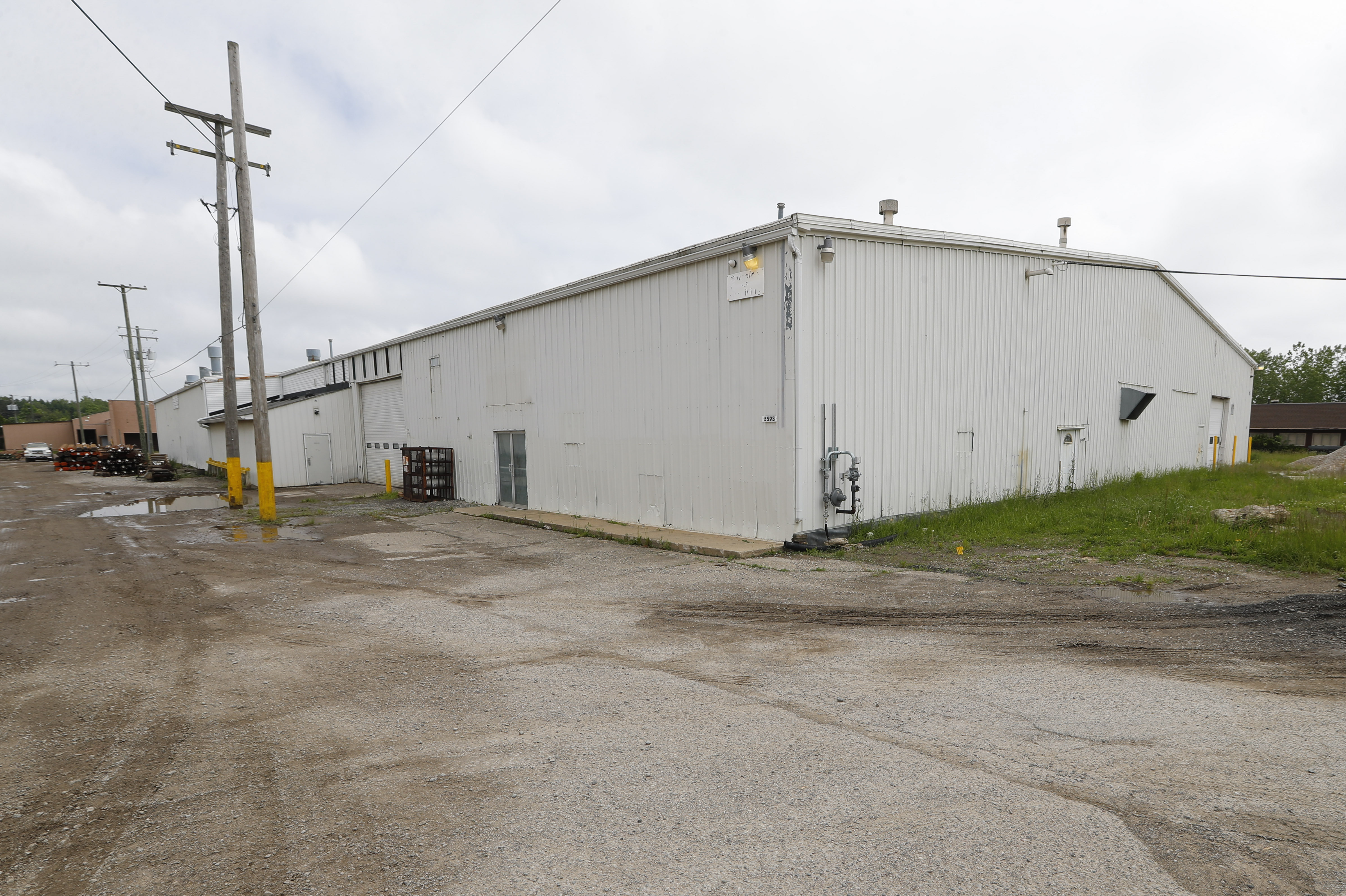 An unmarked white building in Michigan