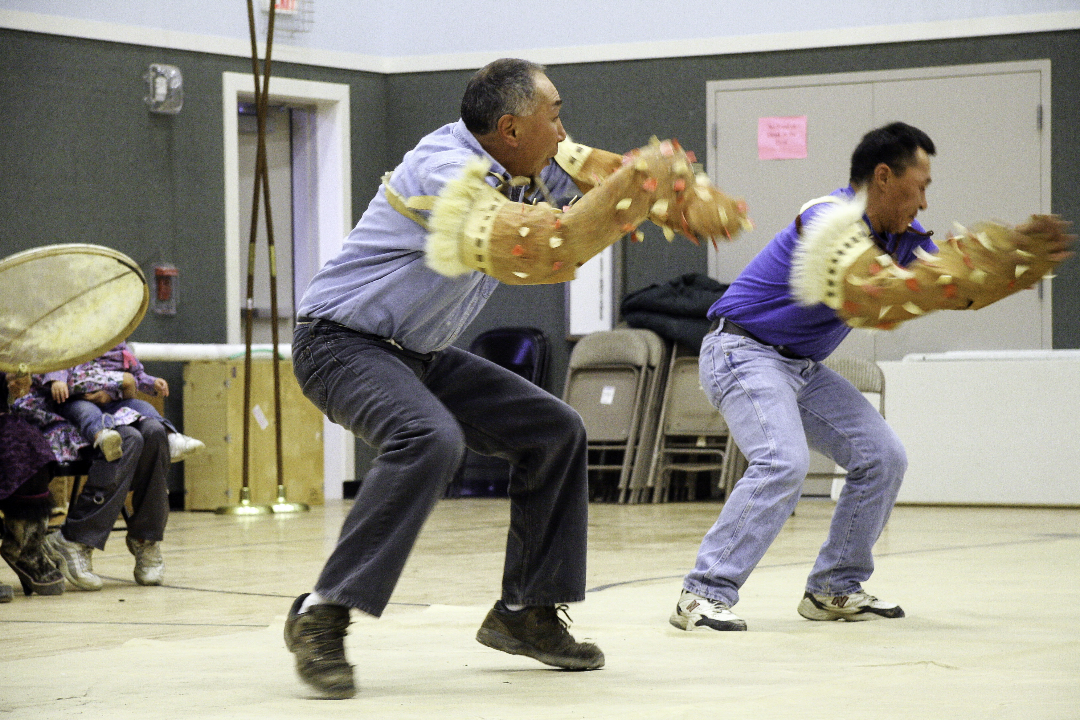  KNOM’s coverage includes cultural events like this performance by Alaskan native dancers.