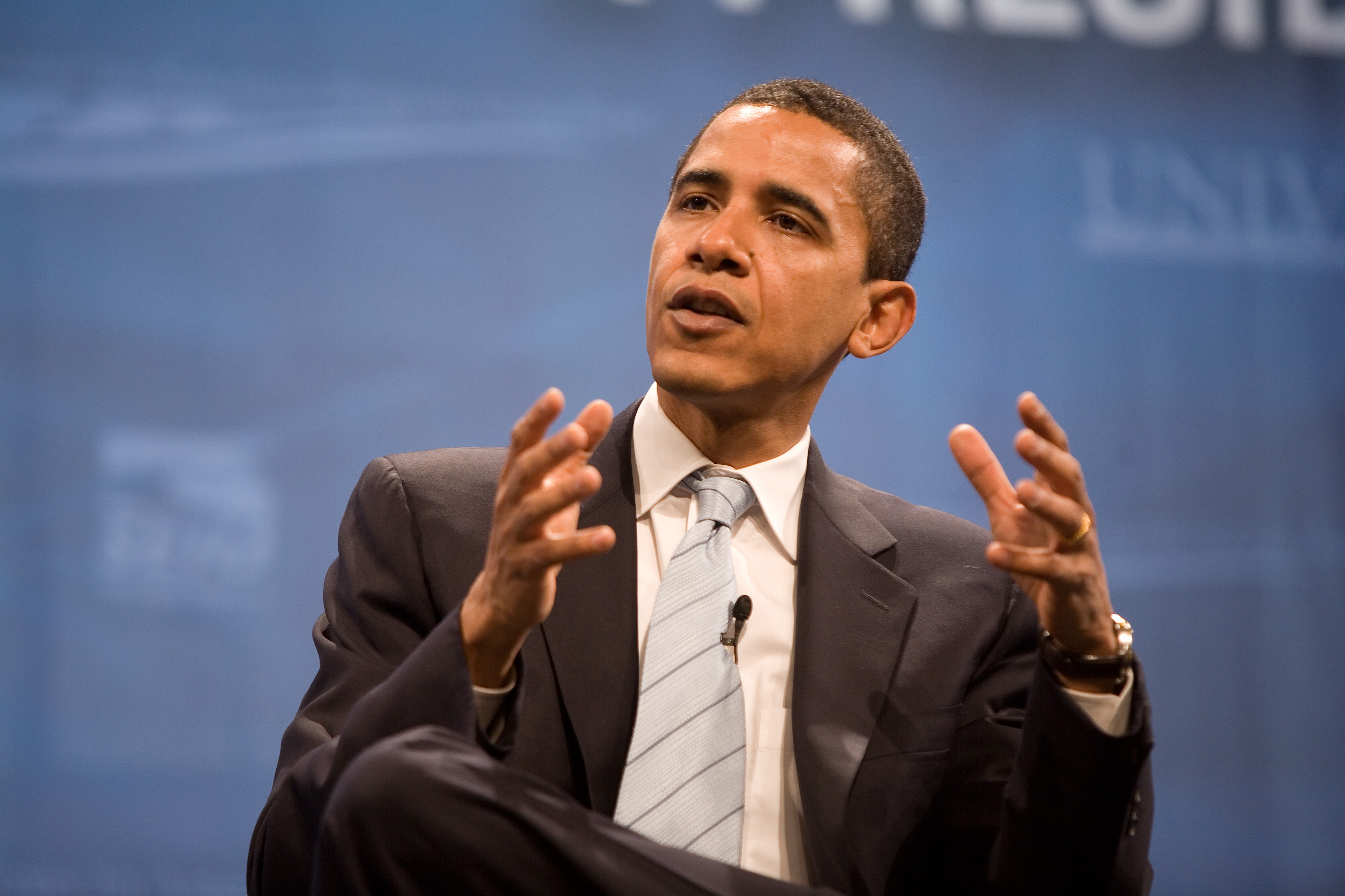 Center for American Progress Action Fund, American Senator and presidential hopeful Barack Obama at the Presidential Health Forum in Las Vegas, Nevada, USA.