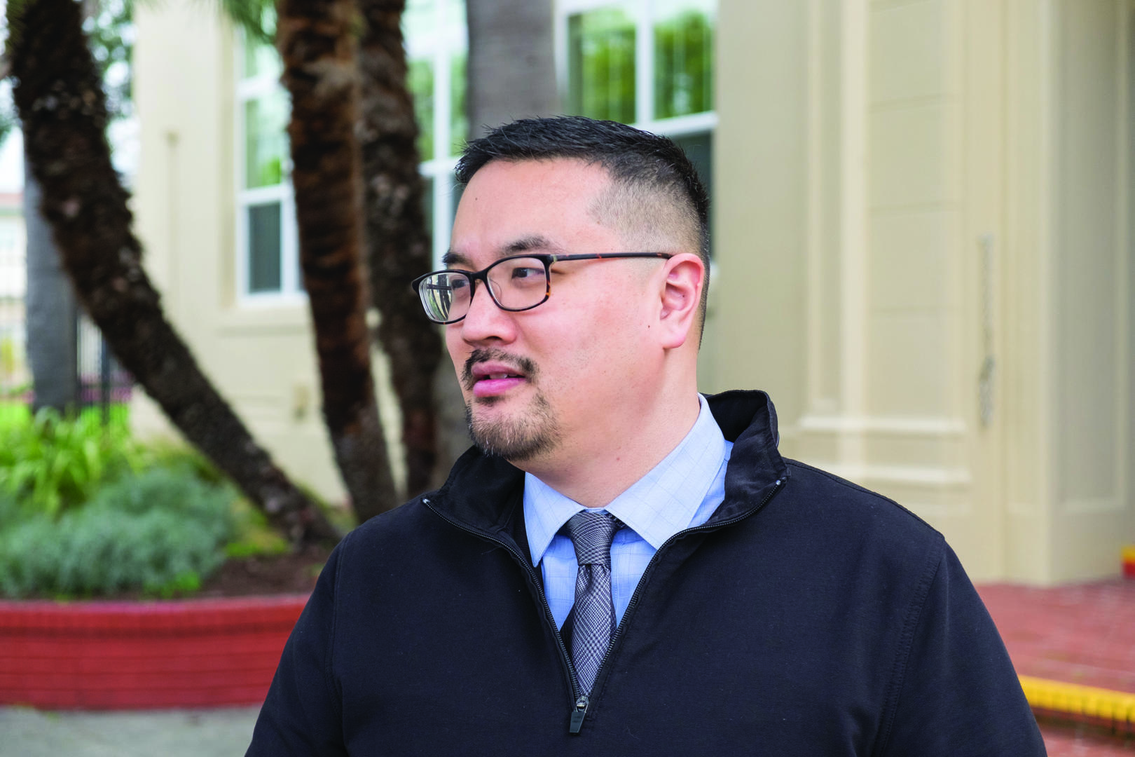 Chris Trinidad, the vice president of Cristo Rey De la Salle, came to the school from a position at St. Mary’s High School in Berkeley (photo: Sage Baggott).