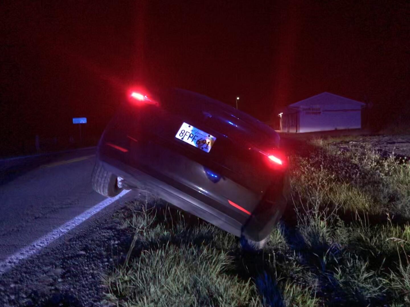 Our car butt-up on the side of a West Virginia road (Provided by author)